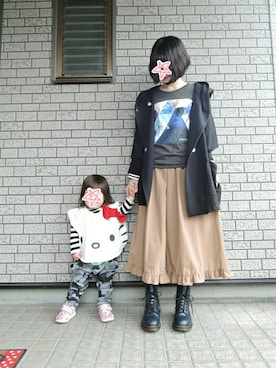 「ライブ」｜「アイテム（その他アウター）」を使った、しぃｏさん（レディース・159cm）の春コーディネート