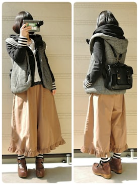 「kuskus（クスクス）のアイテム」を使った、しぃｏさん（レディース・159cm）の春コーディネート