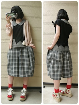 「bortsprungt.（ボシュプルメット）のアイテム」を使った、しぃｏさん（レディース・159cm）の春コーディネート