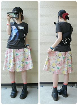 「にゃー」｜「アイテム（ブーツ）」を使った、しぃｏさん（レディース・159cm）の夏コーディネート