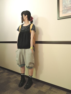 「にゃー」｜「アイテム（ブーツ）」を使った、しぃｏさん（レディース・159cm）の夏コーディネート