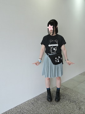「にゃー」｜「アイテム（ブーツ）」を使った、しぃｏさん（レディース・159cm）の夏コーディネート