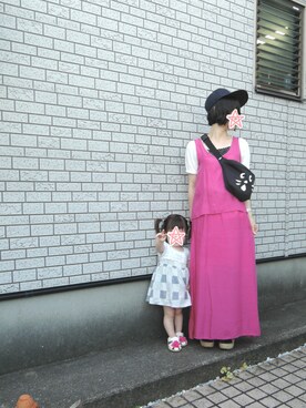 「キュプラ」｜「アイテム（帽子）」を使った、しぃｏさん（レディース・159cm）の夏コーディネート