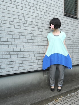 「ネコ」｜「アイテム（腕時計）」を使った、しぃｏさん（レディース・159cm）の夏コーディネート