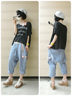 「kuskus（クスクス）のアイテム」を使った、しぃｏさん（レディース・159cm）の夏コーディネート