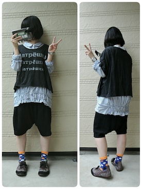 「kuskus（クスクス）のアイテム」を使った、しぃｏさん（レディース・159cm）の秋コーディネート