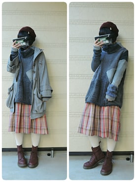 「cantwo（キャンツー）のアイテム」を使った、しぃｏさん（レディース・159cm）の冬コーディネート