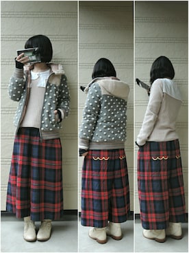 「FRAPBOIS（フラボア）のアイテム（ダウンジャケット/コート）」を使った、しぃｏさん（レディース・159cm）の冬コーディネート