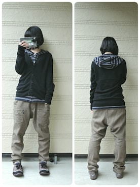 「jevous enprie!（ジュヴゾンプリ）のアイテム」を使った、しぃｏさん（レディース・159cm）の冬コーディネート