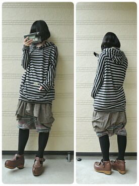 「jevous enprie!（ジュヴゾンプリ）のアイテム」を使った、しぃｏさん（レディース・159cm）の冬コーディネート