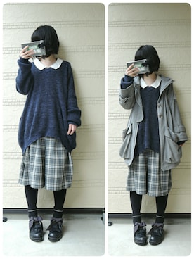 「kuskus（クスクス）のアイテム」を使った、しぃｏさん（レディース・159cm）の冬コーディネート