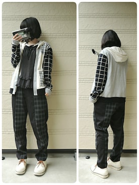 「YOiM furfur（ヨインファーファー）のアイテム」を使った、しぃｏさん（レディース・159cm）の冬コーディネート