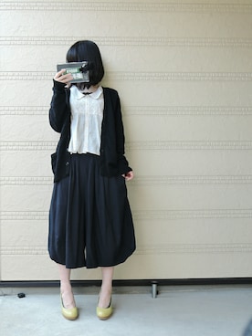 「ガウチョパンツ」｜しぃｏさん（レディース・159cm）の春コーディネート