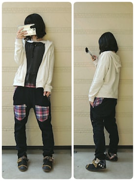 「YOiM furfur（ヨインファーファー）のアイテム」を使った、しぃｏさん（レディース・159cm）の春コーディネート