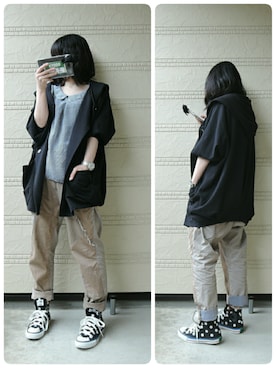 「Vert Dense（ヴェールダンス）のアイテム」を使った、しぃｏさん（レディース・159cm）の春コーディネート