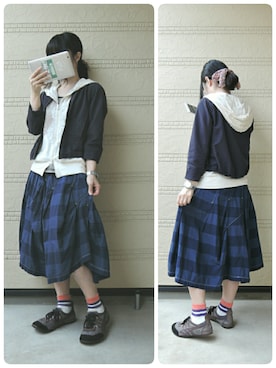 「carlife（カーライフ）のアイテム」を使った、しぃｏさん（レディース・159cm）の春コーディネート