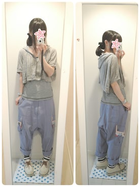 「ボーダーソックス」｜「アイテム（腕時計）」を使った、しぃｏさん（レディース・159cm）の夏コーディネート