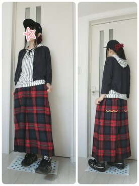 「carlife（カーライフ）のアイテム」を使った、しぃｏさん（レディース・159cm）の秋コーディネート