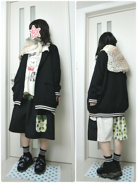 「NIRAME.CO（ニラメッコ）のアイテム（スカート）」を使った、しぃｏさん（レディース・159cm）の秋コーディネート