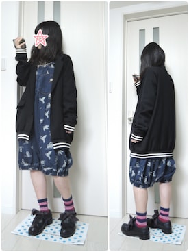 「ha | za | ma（ハザマ）のアイテム（ジャケット/アウター）」を使った、しぃｏさん（レディース・159cm）の冬コーディネート