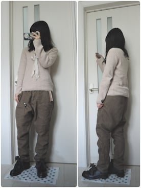 「jevous enprie!（ジュヴゾンプリ）のアイテム」を使った、しぃｏさん（レディース・159cm）の冬コーディネート