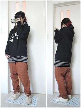 「にゃー」｜「アイテム（ワンピース/ドレス）」を使った、しぃｏさん（レディース・159cm）の冬コーディネート