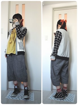 「NIRAME.CO（ニラメッコ）のアイテム」を使った、しぃｏさん（レディース・159cm）の春コーディネート
