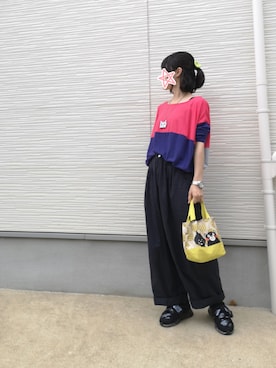 「にゃー」｜「アイテム（アクセサリー）」を使った、しぃｏさん（レディース・159cm）の夏コーディネート