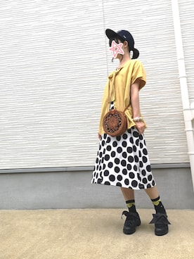 「にゃー」｜「アイテム（アクセサリー）」を使った、しぃｏさん（レディース・159cm）の夏コーディネート