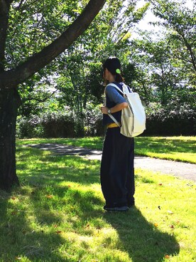 「mercibeaucoup,（メルシーボークー）のアイテム（ヘアゴム）」を使った、しぃｏさん（レディース・159cm）の夏コーディネート