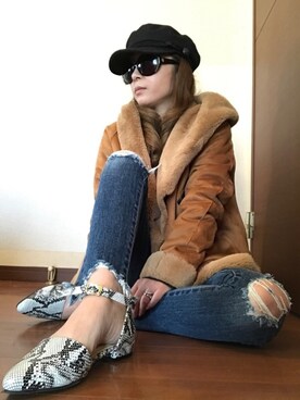 「Dignite collier（ディニテコリエ）のアイテム（ジャケット/アウター）」を使った、noah🐈さん（レディース・160cm）の冬コーディネート