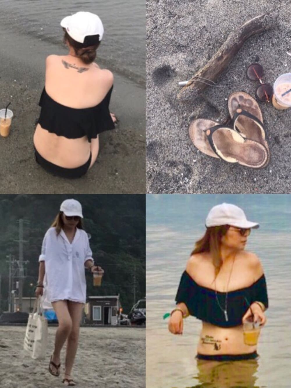 「夏コーデ、ビキニ、ビキニコーデ、ビキニ女子、キャップコンテスト」｜「Re:EDITの[女性らしいディテール満載なリエディオリジナルデザイン]2WAYオフショル風デザインビキニ水着/ビキニ[リエディ]（水着、ブラック系）」を使った、noah🐈さん（レディース・160cm）の夏コーディネートの1枚目の写真