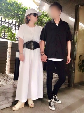 「Hoochie Coochie（フーチークーチー）のアイテム」を使った、noah🐈さん（レディース・160cm）の夏コーディネート