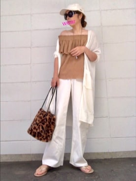 「equo（エクオ）のアイテム」を使った、noah🐈さん（レディース・160cm）の夏コーディネート