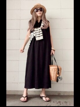 「UGG（アグ）のアイテム（ビーチサンダル）」を使った、noah🐈さん（レディース・160cm）の夏コーディネート