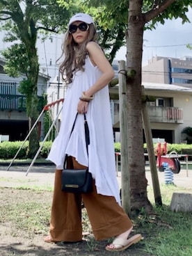 「troisのアイテム」を使った、noah🐈さん（レディース・160cm）の夏コーディネート