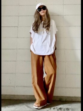 「troisのアイテム」を使った、noah🐈さん（レディース・160cm）の夏コーディネート