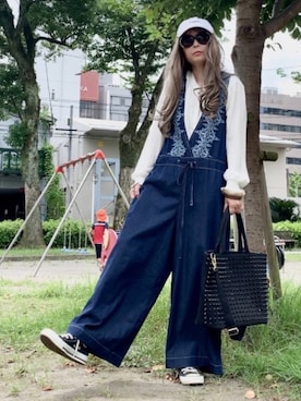 「URBAN RESEARCH Sonny Label（アーバンリサーチサニーレーベル）のアイテム（オールインワン・サロペット）」を使った、noah🐈さん（レディース・160cm）の秋コーディネート