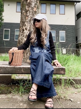 「URBAN RESEARCH Sonny Label（アーバンリサーチサニーレーベル）のアイテム（サロペット/オーバーオール）」を使った、noah🐈さん（レディース・160cm）の秋コーディネート