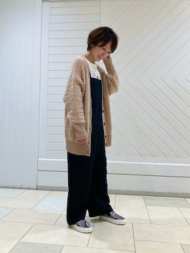 「NOLLEY’S（ノーリーズ）のアイテム（サロペット/オーバーオール）」を使った、NOLLEY'Sさん（レディース・155cm）の秋コーディネート