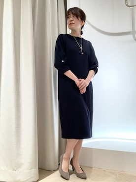 「アイテム（ノーカラージャケット）」を使った、NOLLEY'Sさん（レディース・157cm）の冬コーディネート
