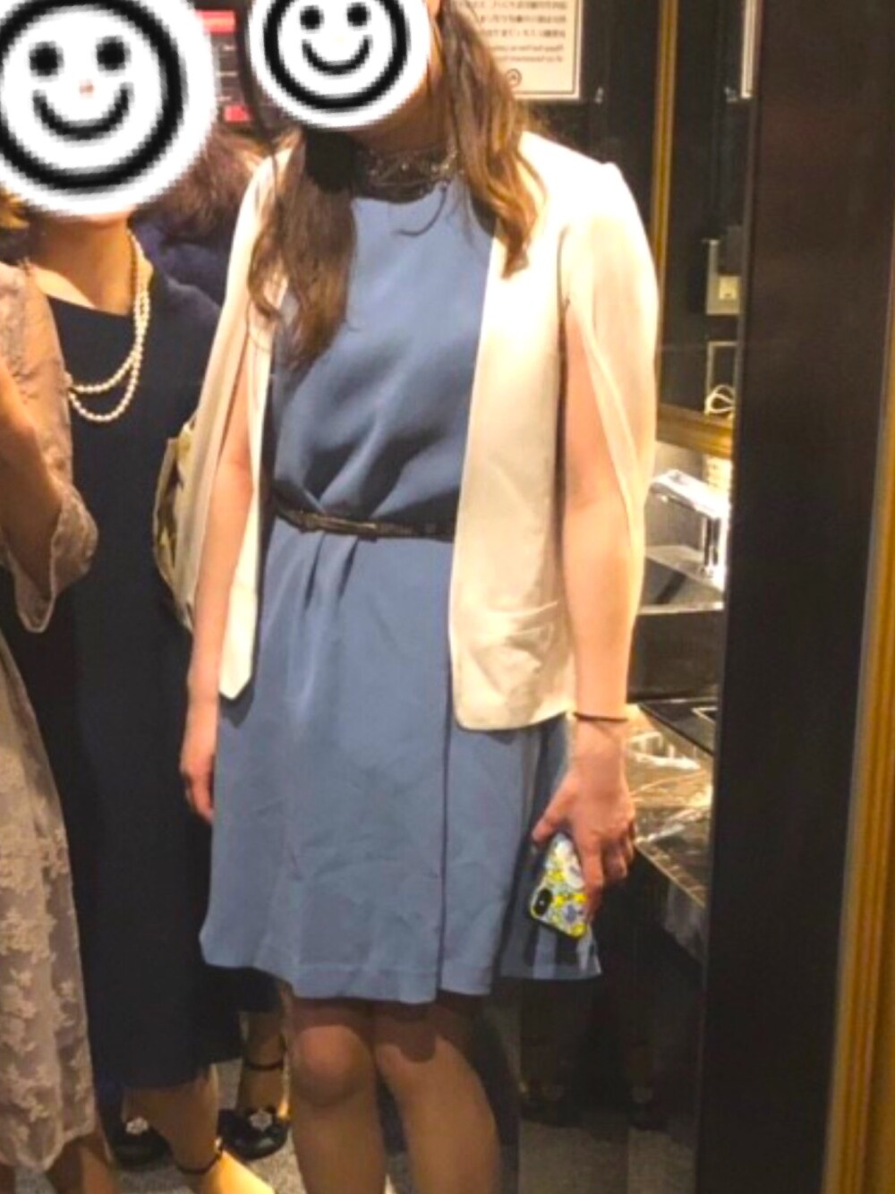 「Diagramのアイテム（ドレス、ブルー系）」を使った、saraさん（レディース・166cm）の春コーディネートの1枚目の写真