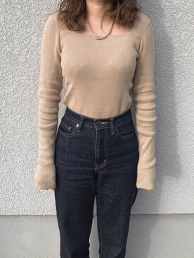 「SHEL’TTER（シェルター）のアイテム（アクセサリー）」を使った、ayaさん（レディース・153cm）の冬コーディネート