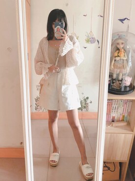 「one after another NICE CLAUP（ワンアフターアナザーナイスクラップ）のアイテム（モッズコート）」を使った、椒盐鱿鱼さん（レディース・150cm）の夏コーディネート