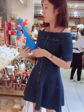 「ONLY（オンリー）のアイテム（スカート）」を使った、我要拥有马甲线さん（レディース・161cm）の夏コーディネート