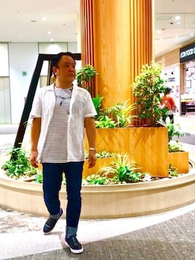 「HARRIS BROWN（ハリスブラウン）のアイテム」を使った、かつさん（メンズ・174cm）の秋コーディネート