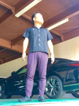 「アイテム（モカシン/デッキシューズ）」を使った、かつさん（メンズ・174cm・50代）の夏コーディネート