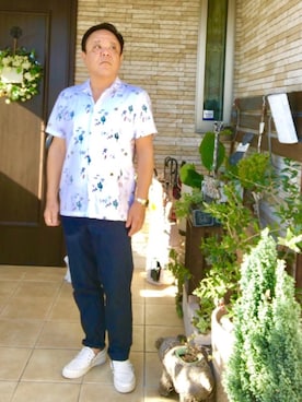 「SISLEY（シスレー）のアイテム（パンツ）」を使った、かつさん（メンズ・174cm）の夏コーディネート