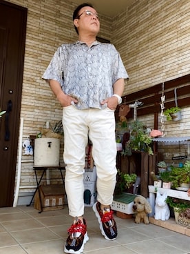 「アイテム（トップス）」を使った、かつさん（メンズ・174cm・50代）の夏コーディネート