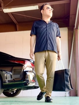 「アイテム（トップス）」を使った、かつさん（メンズ・174cm・50代）の秋コーディネート